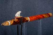 Brazilian Rosewood Burl Native American Flute, Minor, Mid G-4, #Q13D (1)